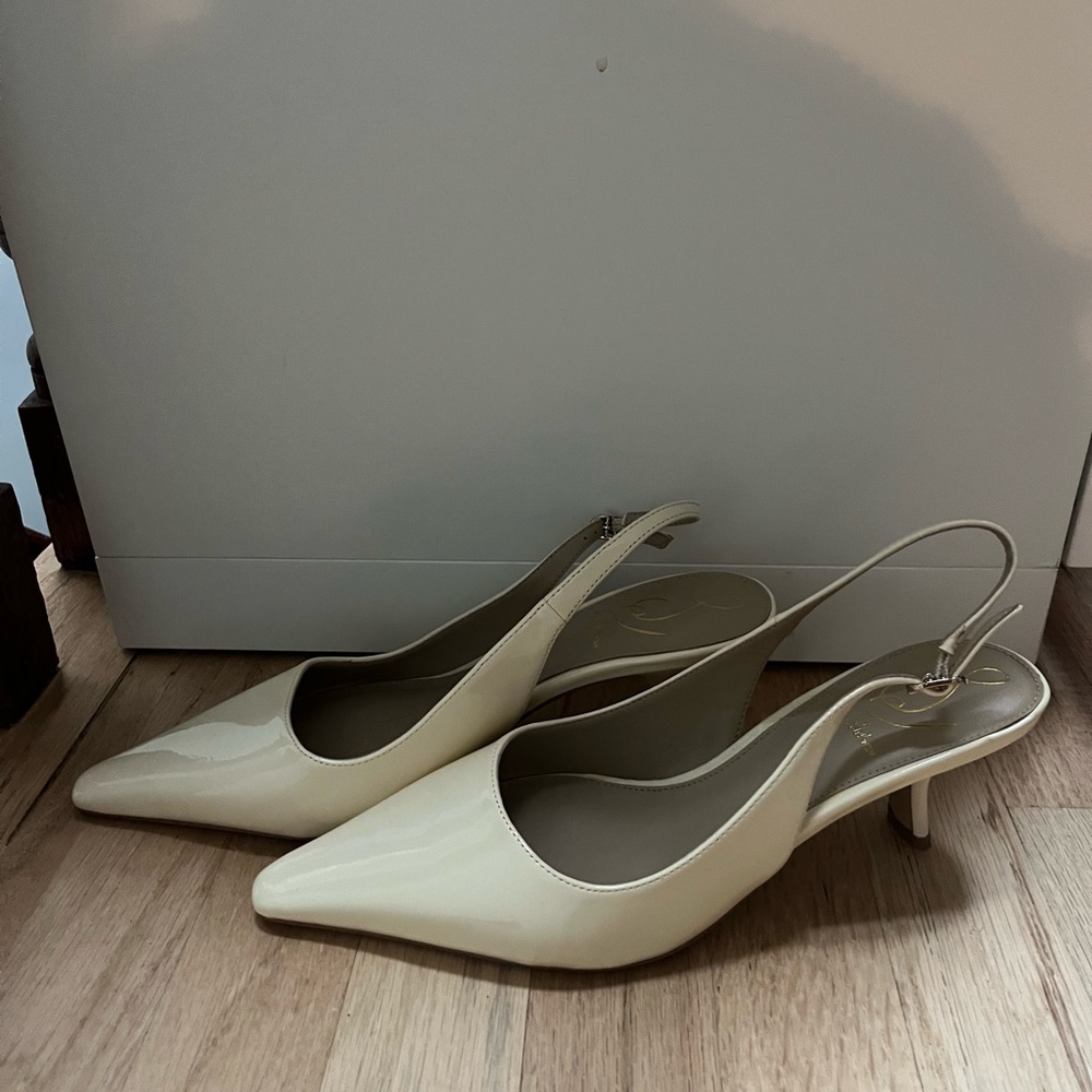 Elegant Cream Slingback Heels